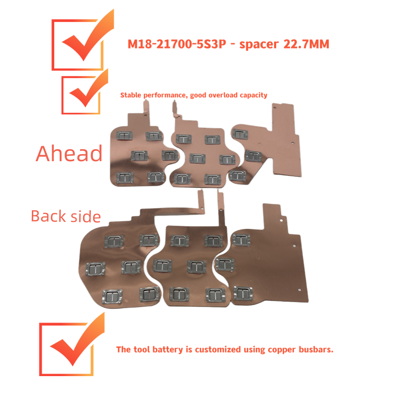 Bus Bar Copper - 21700-5S3P M18 交換用銅バスバーストリップ 0.3mm 厚銅バスバー用 spaProduction