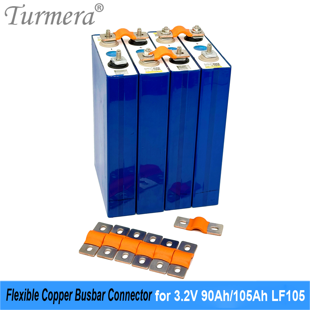 Bus Bar Copper - Turmera-Lifepo4バッテリー,12v 24v 48v,フレキシブルbusbar,銅コネクタ,穴から穴,38mm, 2mm,400a,3.2v,90ah 105ah
