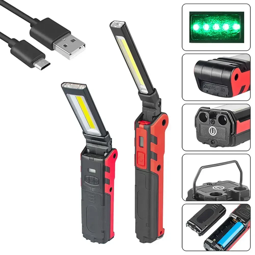 調光可能な COB LED ワークライト USB 充電式懐中 - Renewable Energy Sources のレビューと価格